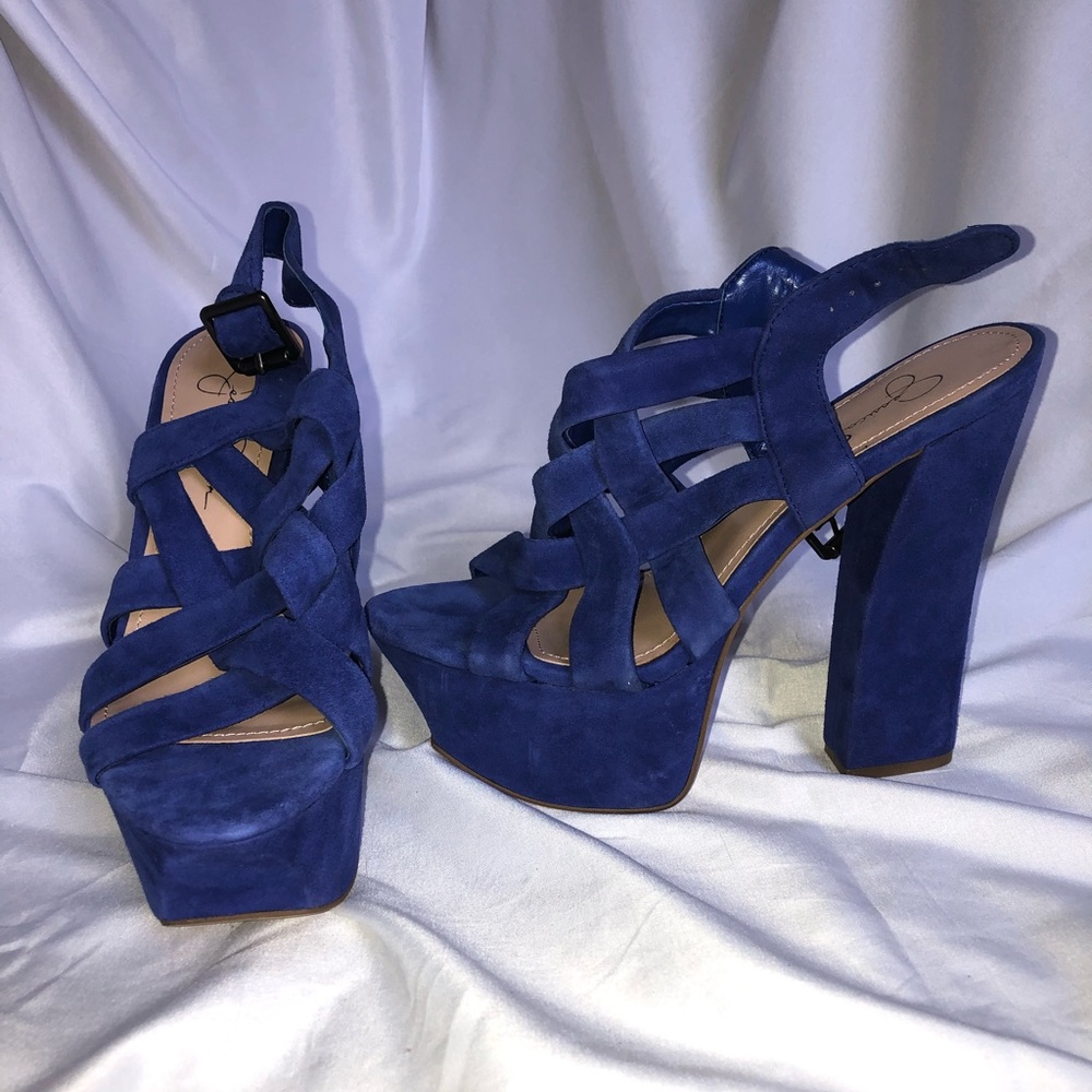 Blue Suede Heels; Jessica Simpson - Picture 3 of 5